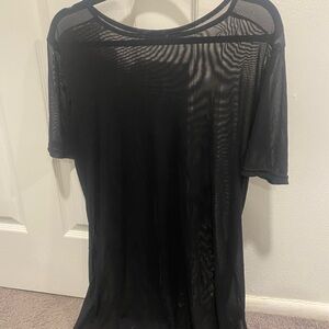 Sheer Black Short Sleeve Tee